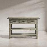 Telluride Sofa Table w/ Drawers & Shelves in Driftwood Grey